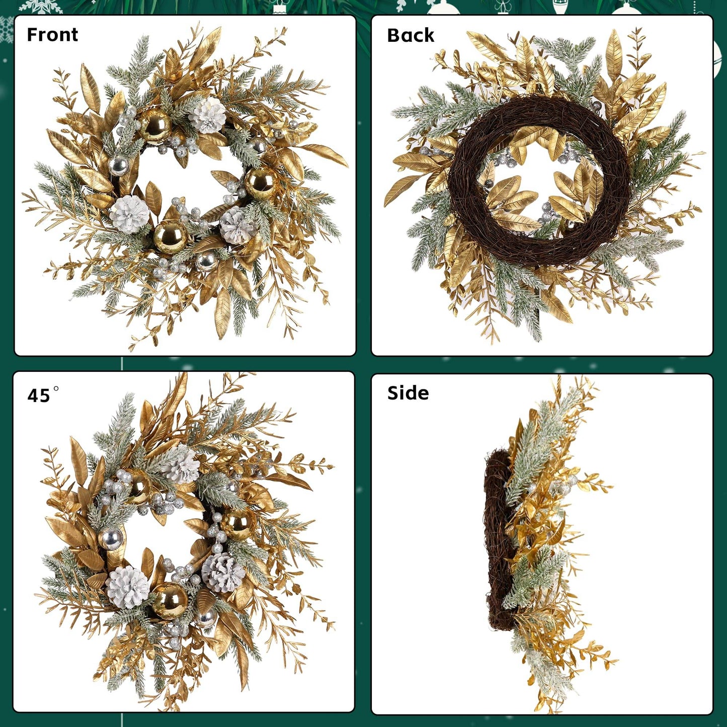 Christmas Wreath 20 Inch - Shop Jobie