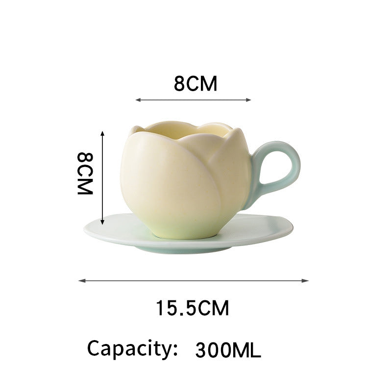Vintage Tulip Coffee Cup