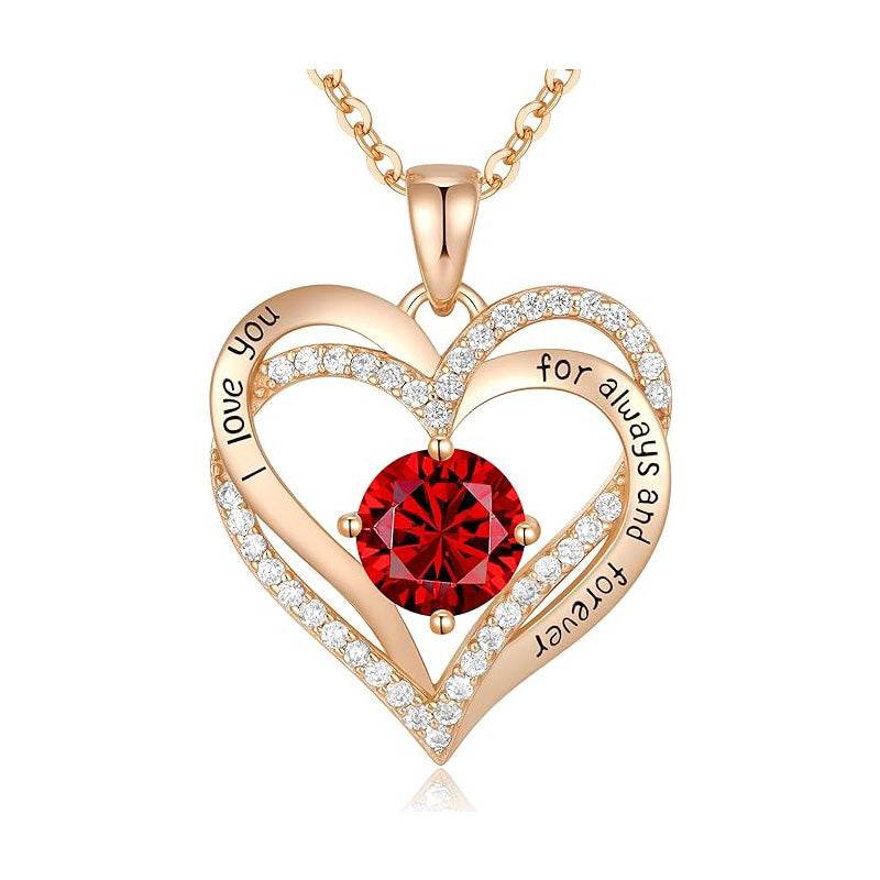 Heart Birthstone Necklace For Mom - Shop Jobie