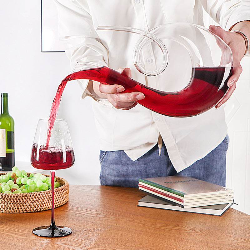 Light luxury U-Shaped Harp Wine Decanter - Shop Jobie