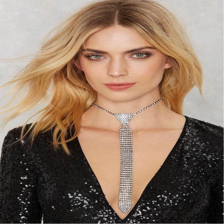 Rhinestone Tie - Shop Jobie