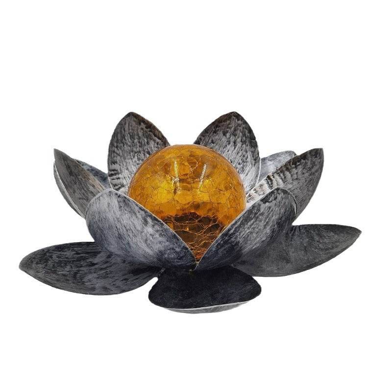 Solar Iron Cracked Lotus Lawn Light - Shop Jobie
