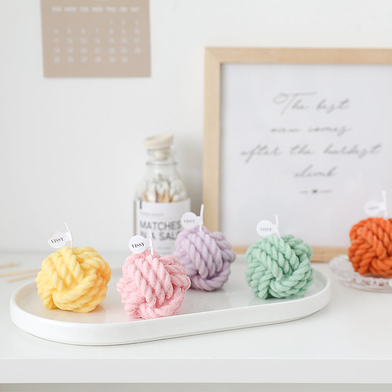 Aromatherapy Small Yarnball Candles