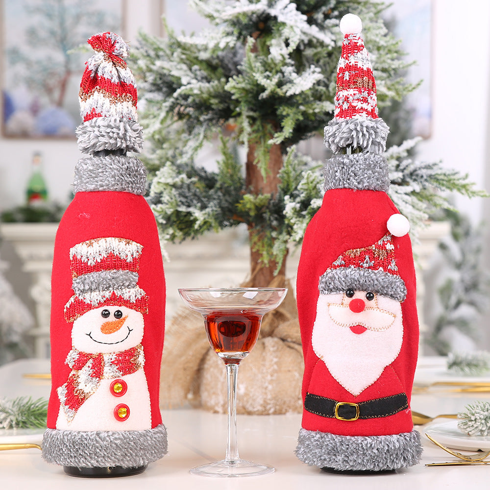 Christmas Hat Wine Bottle Cozie