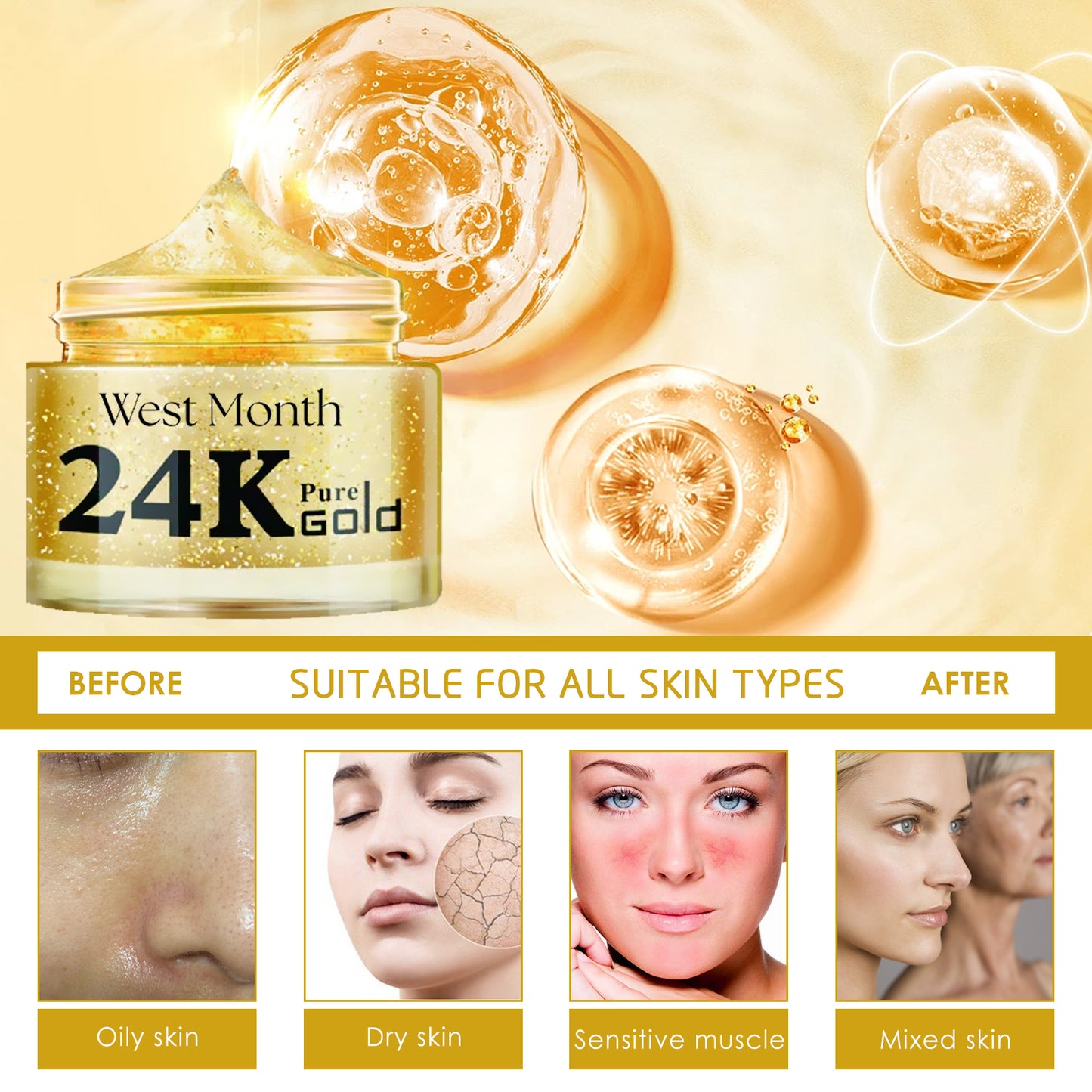 West Month 24K Pure Gold Collagen Skincare