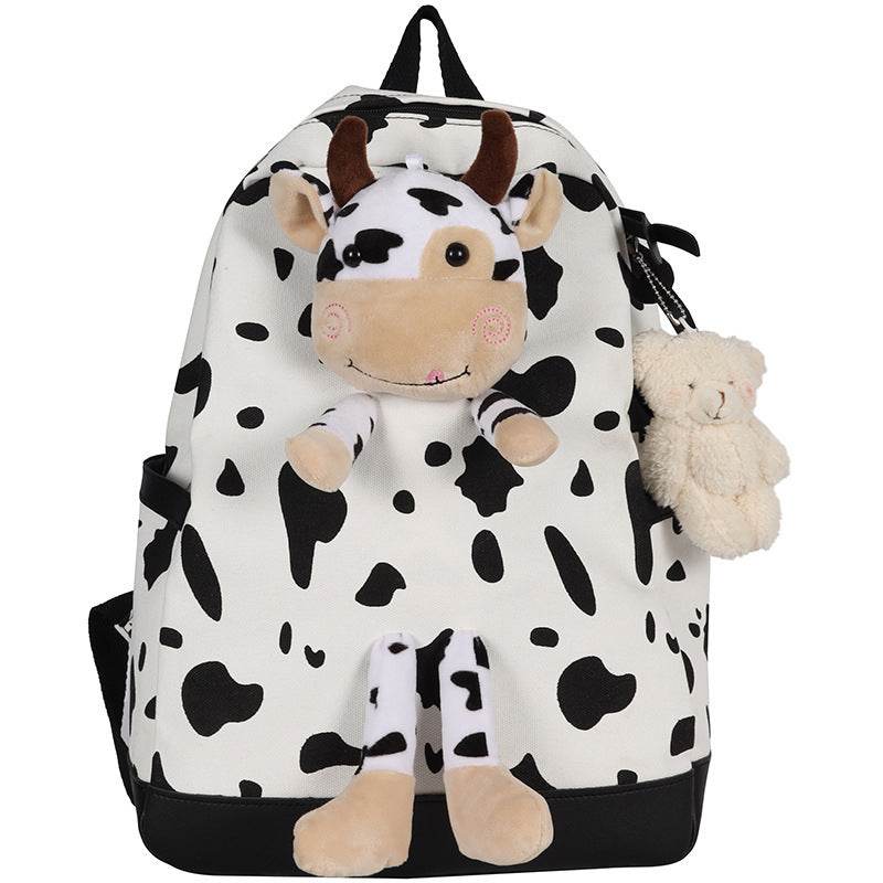 Cartoon Cow Doll Girl's Schoolbag Personalized Backpack - Shop Jobie