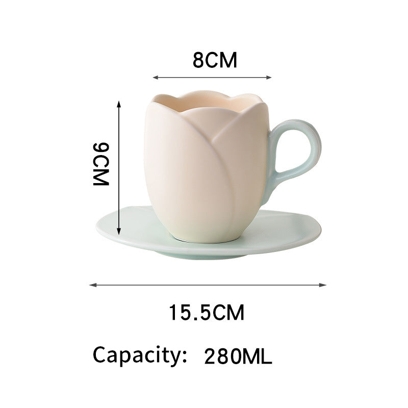 Vintage Tulip Coffee Cup