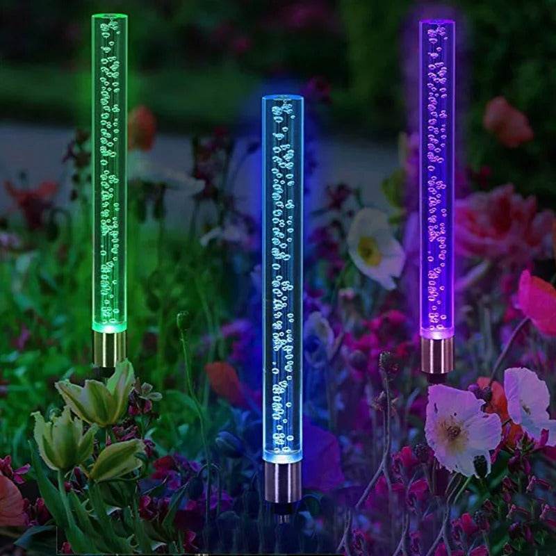 Solar Garden Tube RGB Color Changing LED Lights - Shop Jobie