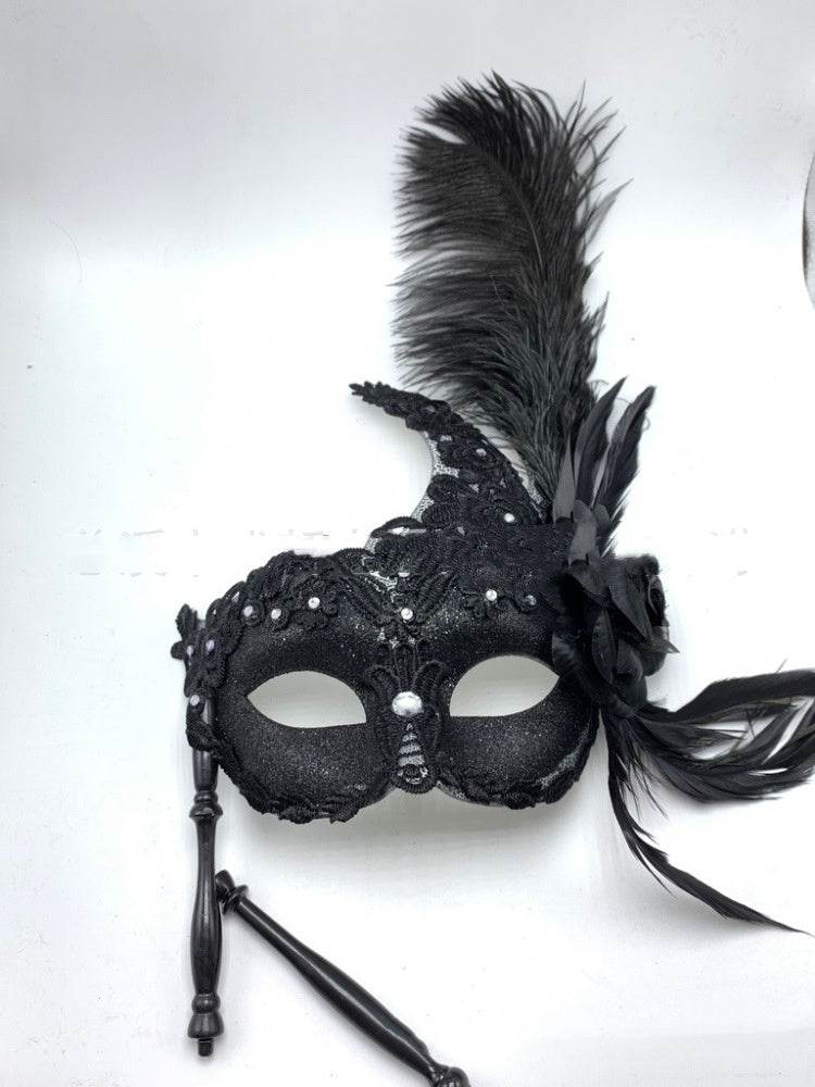 Venetian Feather Half Face Mask - Shop Jobie