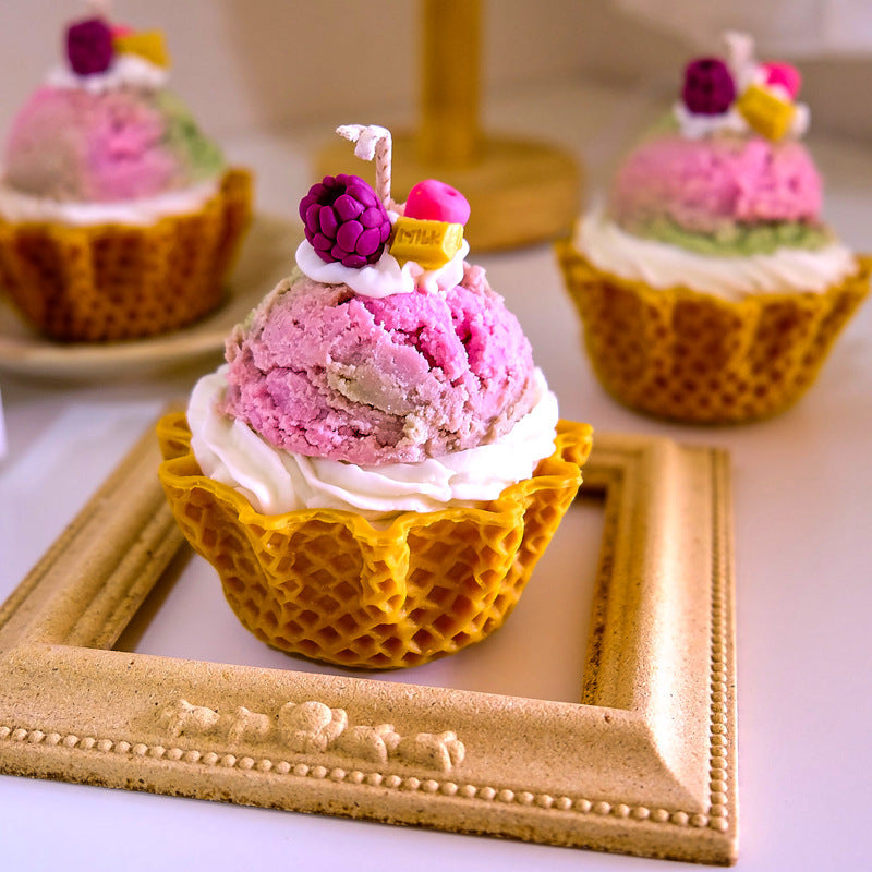 Cream Dessert Candles