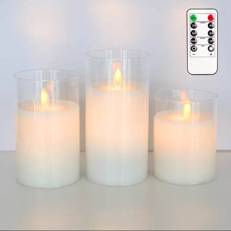 Glass LED Electronic Candle Lamp - Shop Jobie