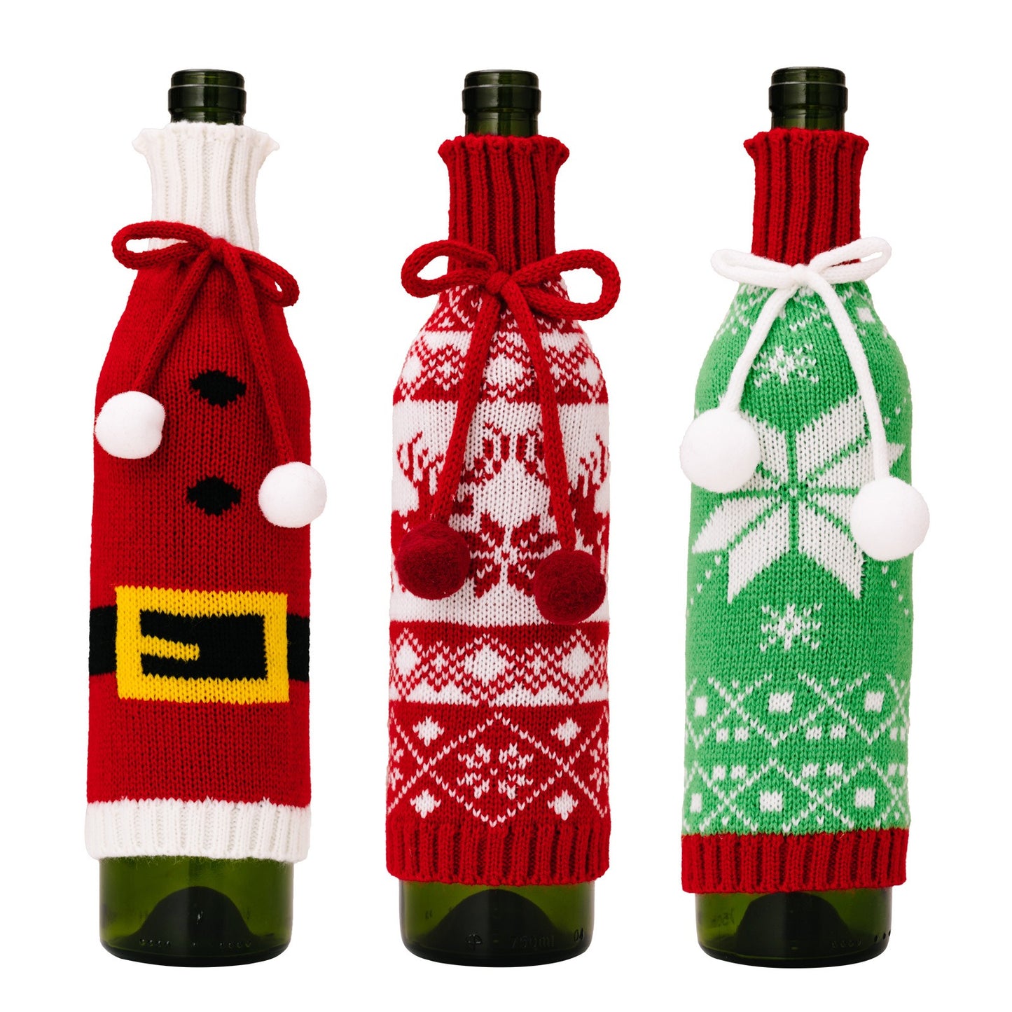 Christmas Knitted Wine Bottle Sweaters