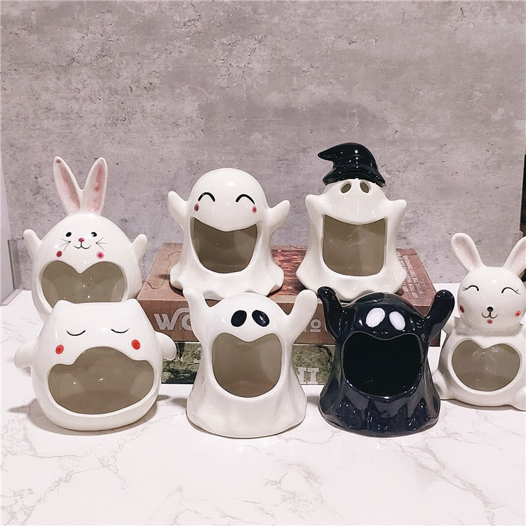 Halloween Ceramic Candlesticks
