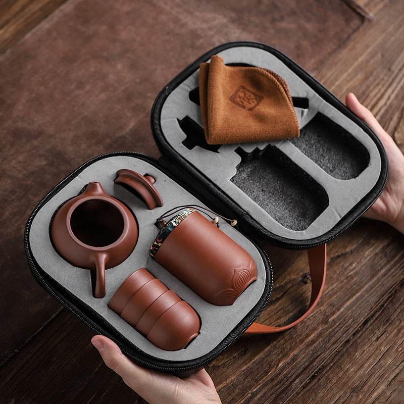 Purple Sand Ceramic Travel Teapot Set - Shop Jobie
