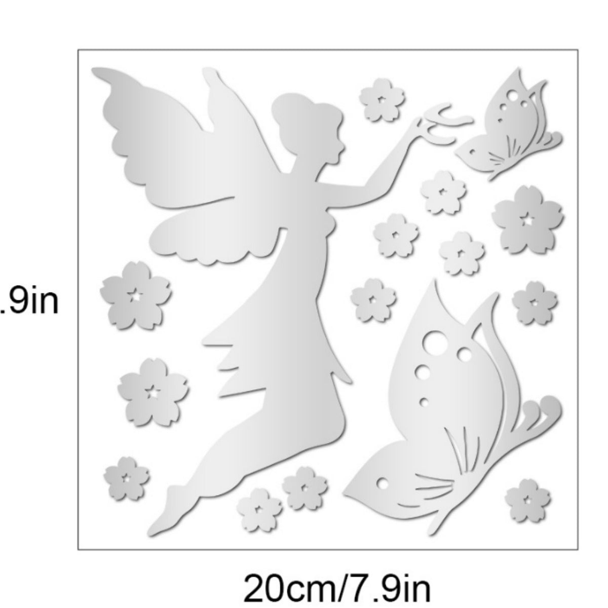 DIY Flying Fairy Mirror Wall Stickers