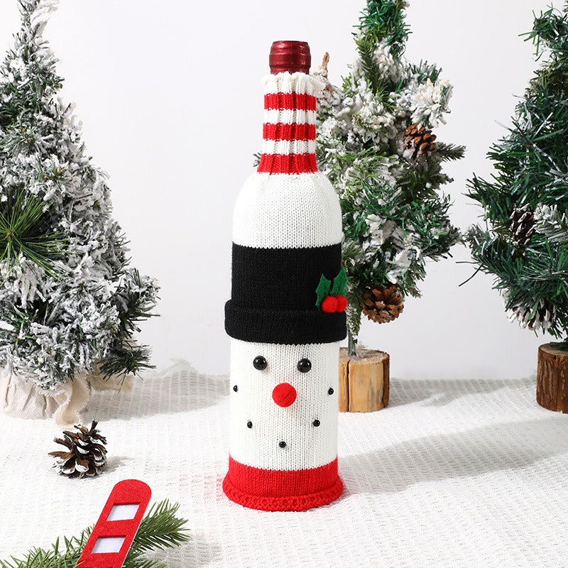 Christmas Knitted Wine Bottle Cover