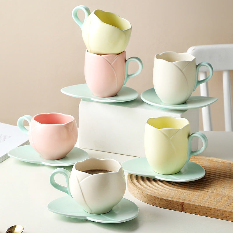 Vintage Tulip Coffee Cup