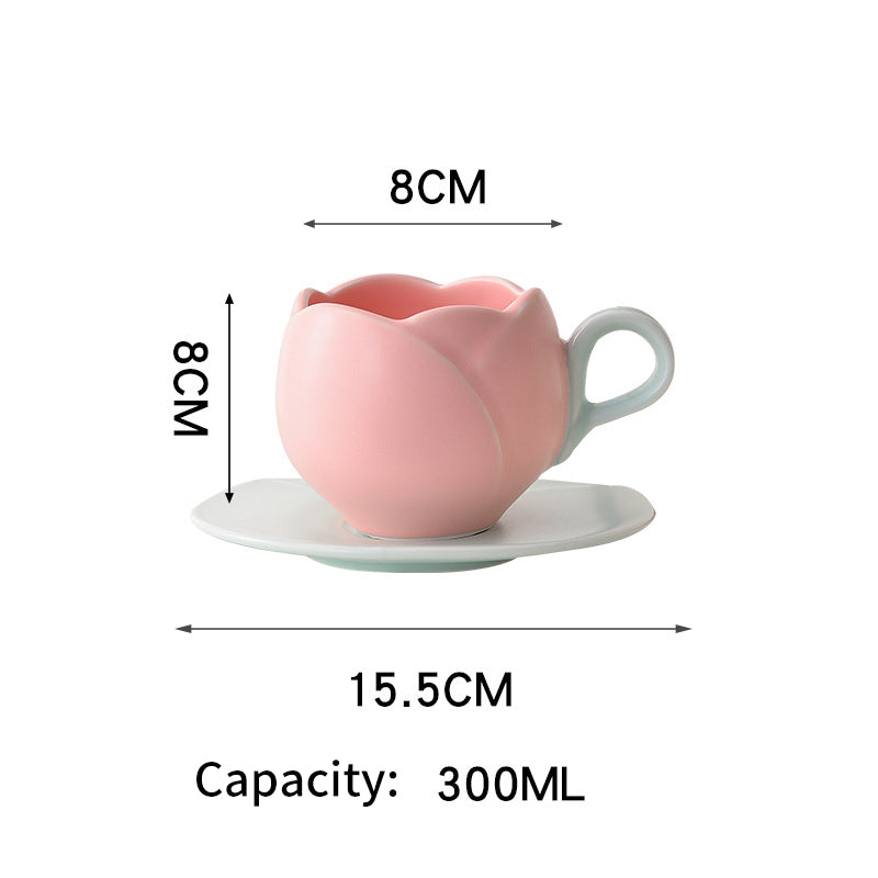 Vintage Tulip Coffee Cup