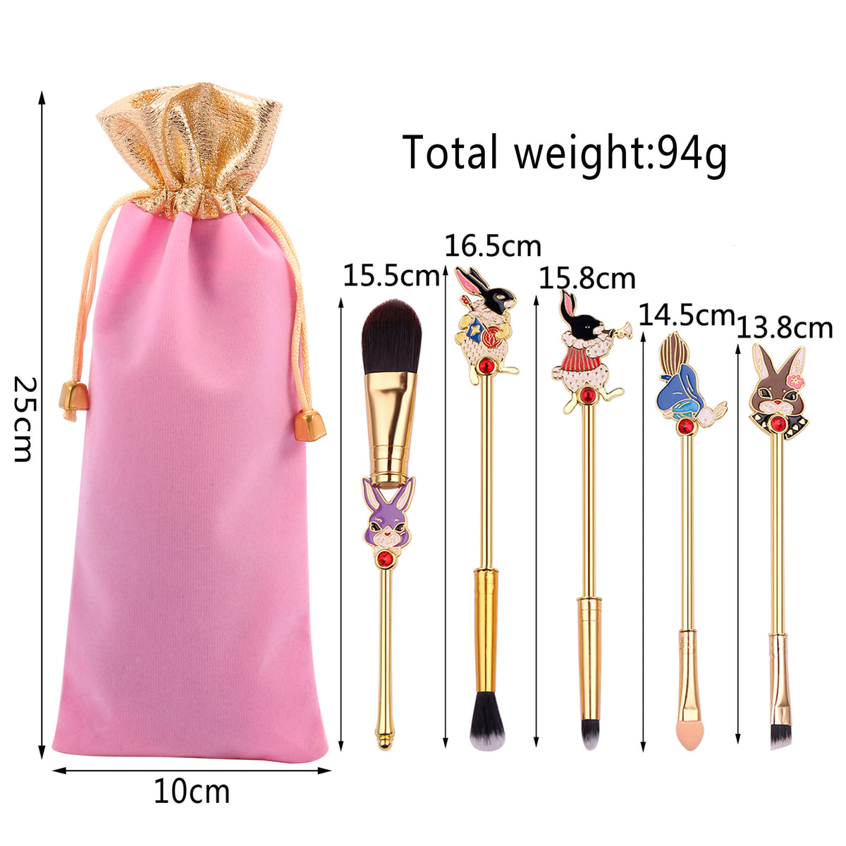 Wonderlalnd White Rabbit Makeup Brush Set