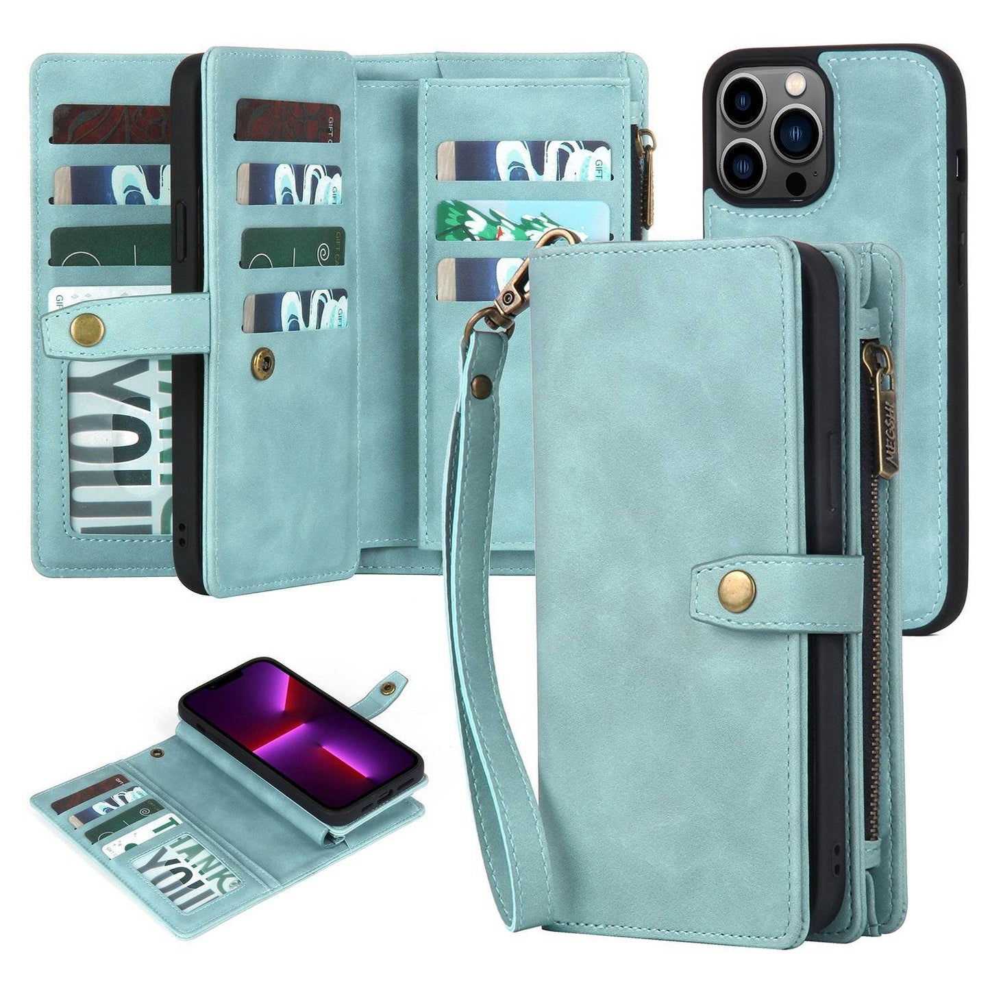 iPhone 15 Multifunctional Leather Case - Shop Jobie