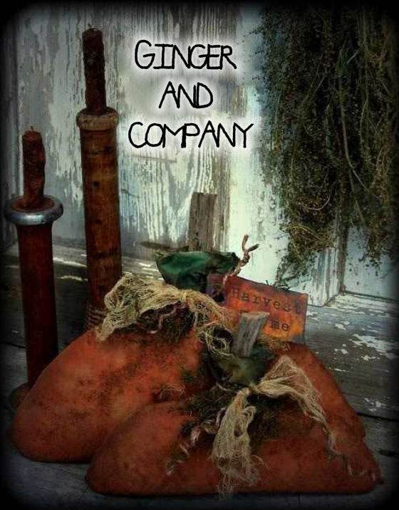 Folk Style Pumpkin Cupboard Sitters EPATTERN F003 - Shop Jobie