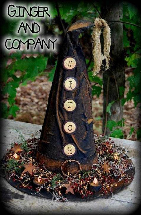 Salem Witch Hat With Grungy Tea-Lites EPATTERN F011 - Shop Jobie