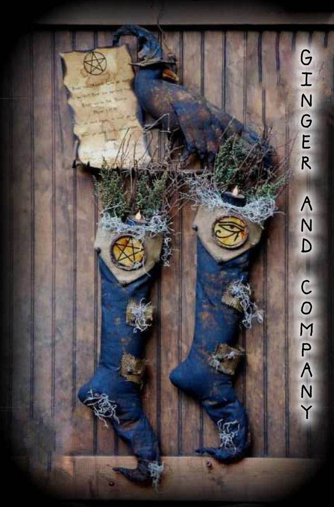 Grungy Raven Witch Stocking EPATTERN F030 - Shop Jobie