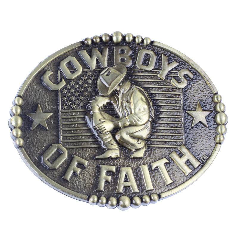 Bronze Cowboys Of Faith Western Belt Buckle - Shop Jobie