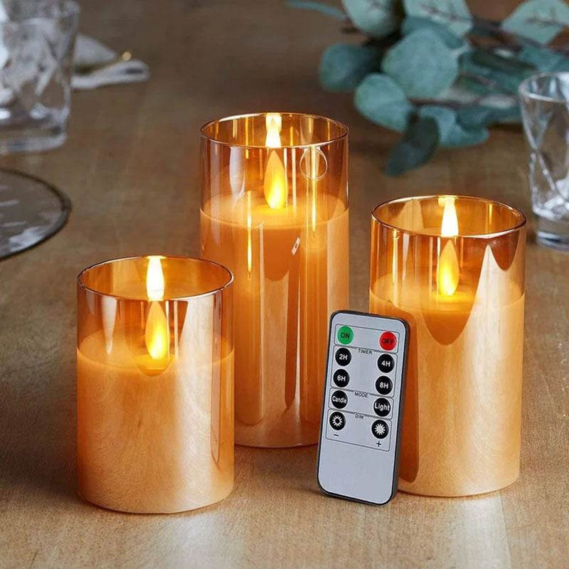 Glass LED Electronic Candle Lamp - Shop Jobie