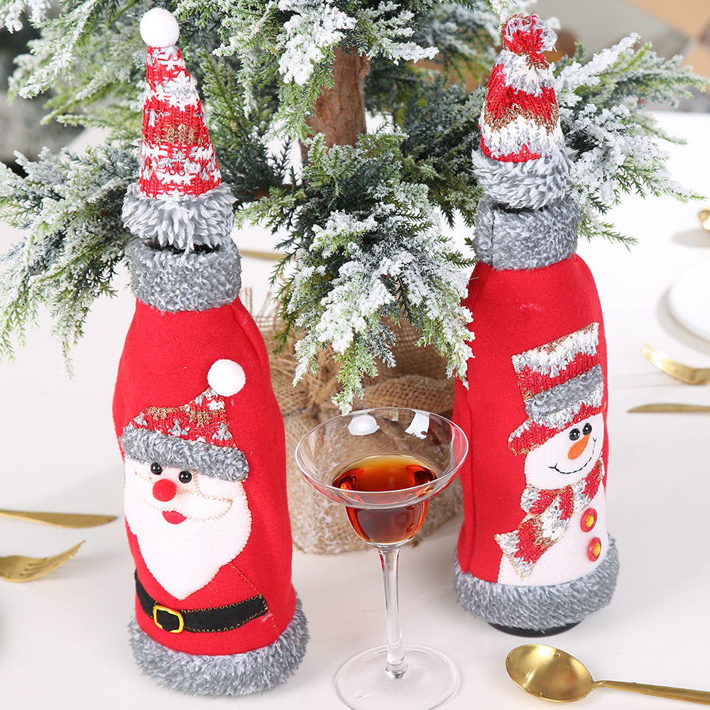 Christmas Hat Wine Bottle Cozie