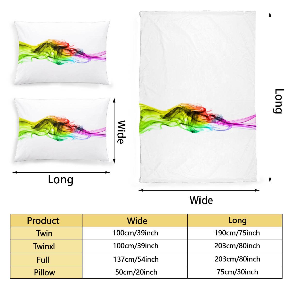 2pc Colorful Smoke Bedding Set - Shop Jobie