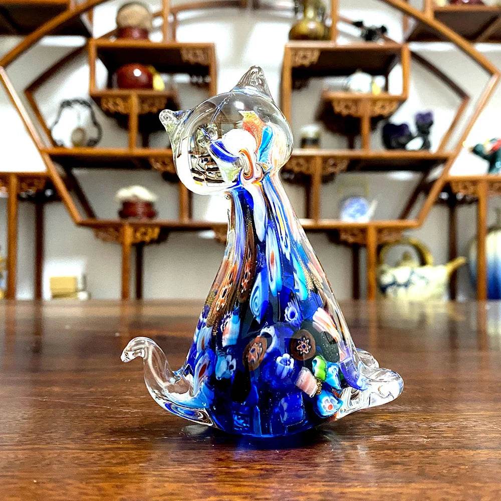 Modern Art Hand Blown Cat Figurine - Shop Jobie