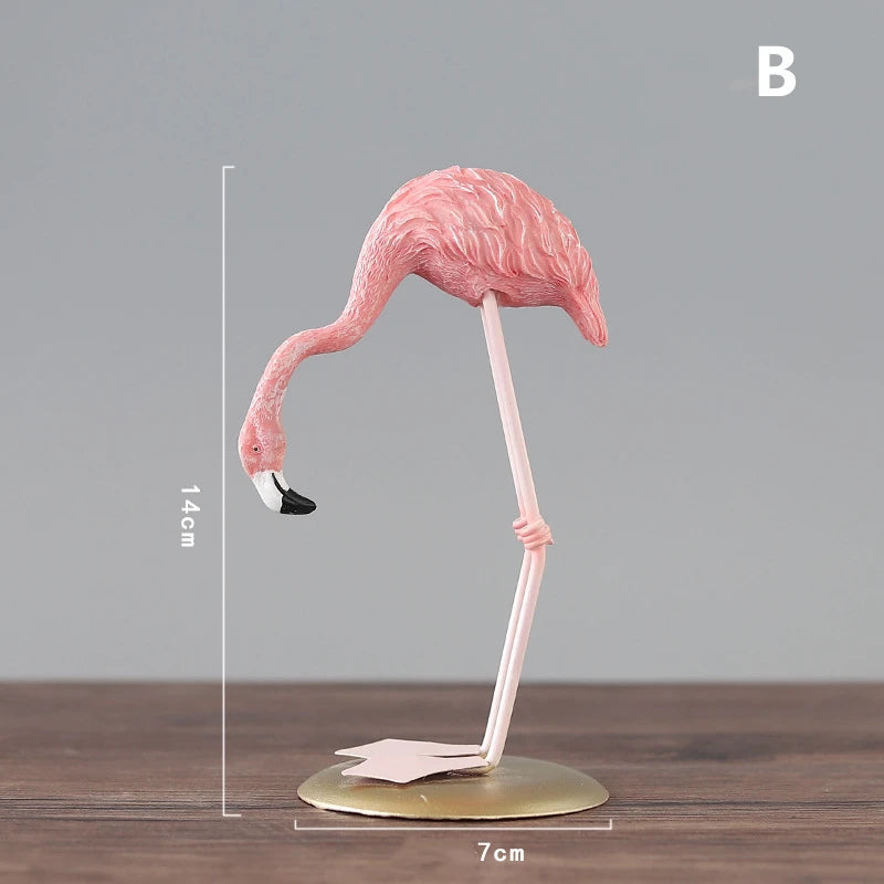 Pink Flamingo Miniature Statue