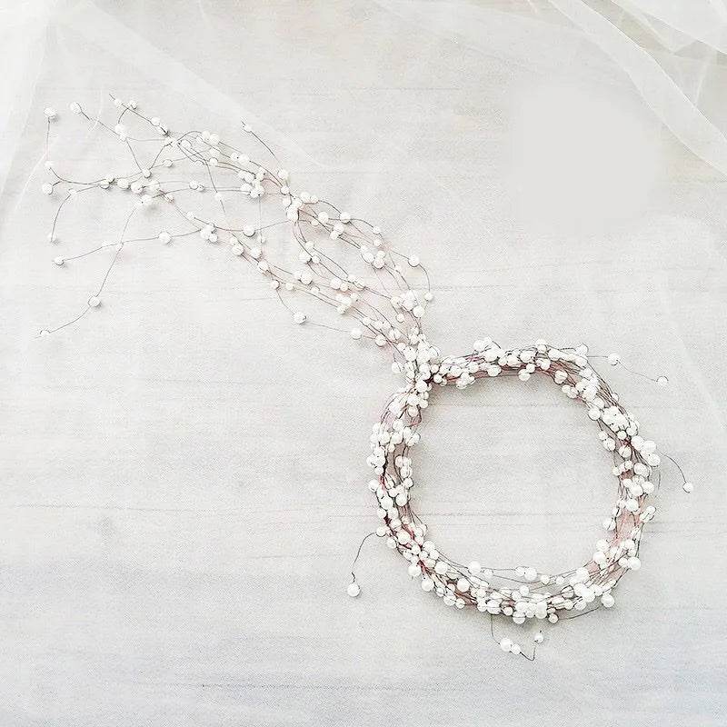 Wedding - Crystal Pearl Long Tiaras - Shop Jobie