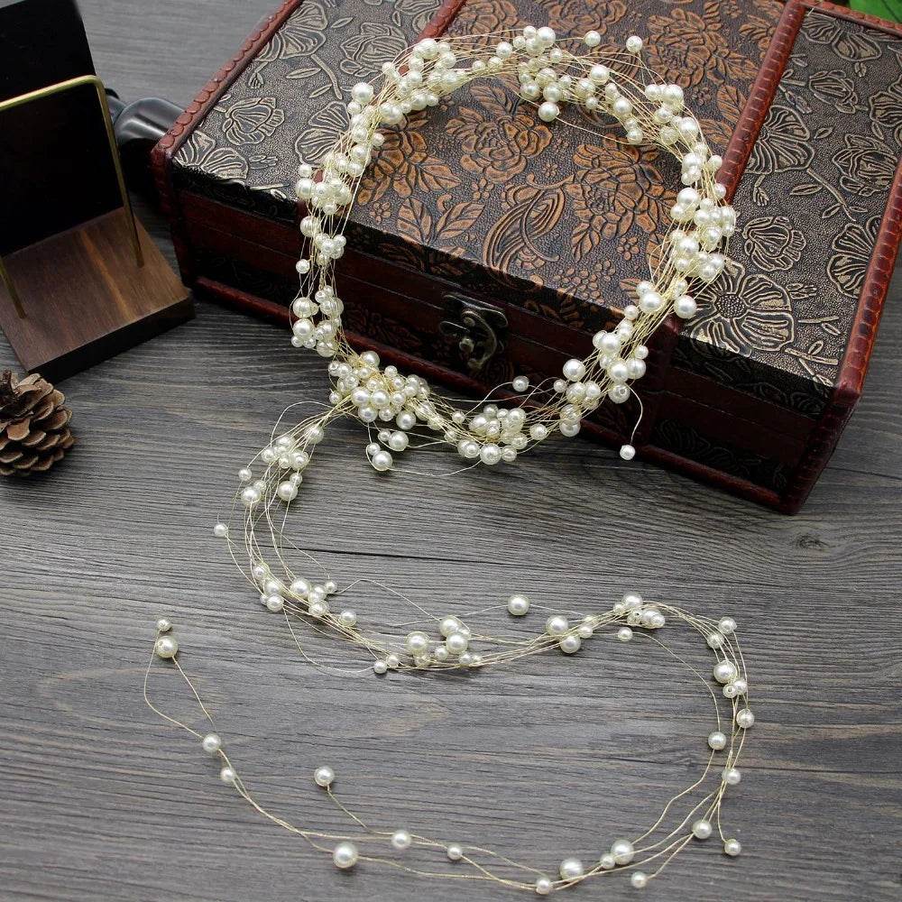 Wedding - Crystal Pearl Long Tiaras - Shop Jobie