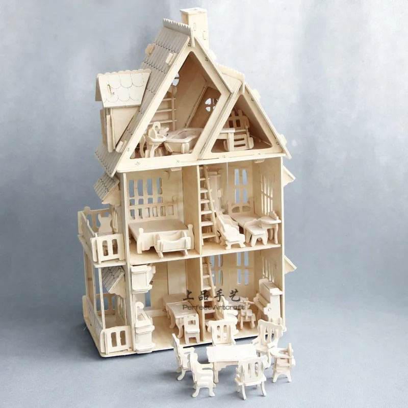 Wooden Dollhouse Miniature Furniture DIY - Shop Jobie