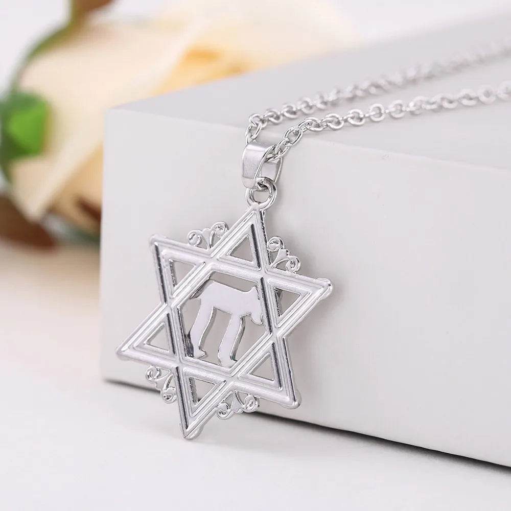 Chai Pendant Necklace Star of David - Shop Jobie