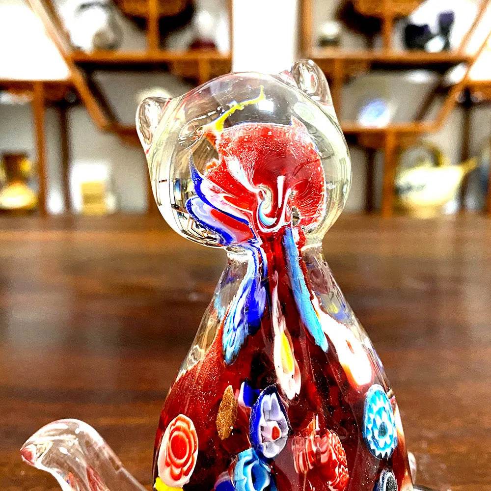 Modern Art Hand Blown Cat Figurine - Shop Jobie