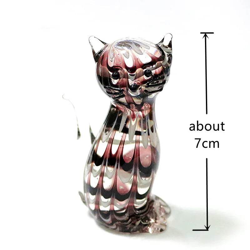 Whimsical Cat Figurine - Murano Glass-Style - Shop Jobie