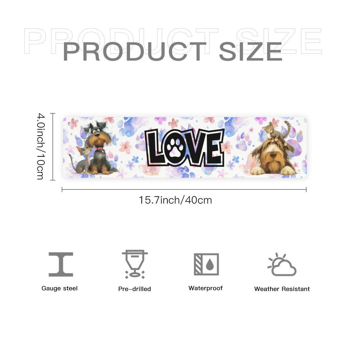 I Love Dogs & Cats Tin Sign - Shop Jobie