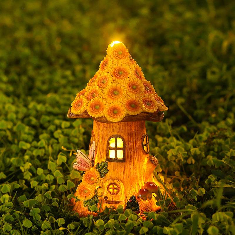 Sunflower Tree House Solar Lighted Garden Decor - Shop Jobie
