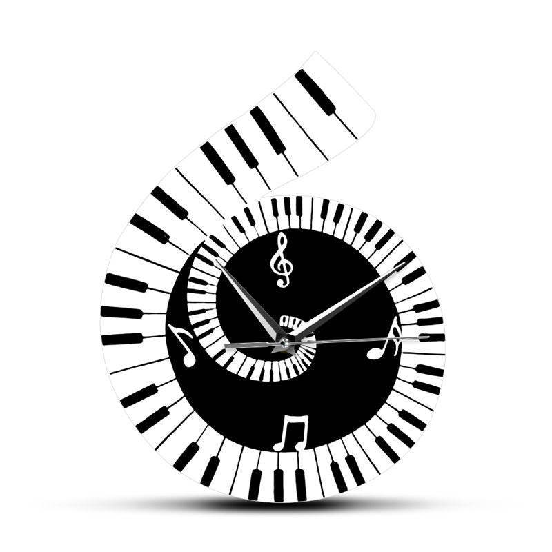 Treble Clef Piano Keyboard Wall Clock - Shop Jobie