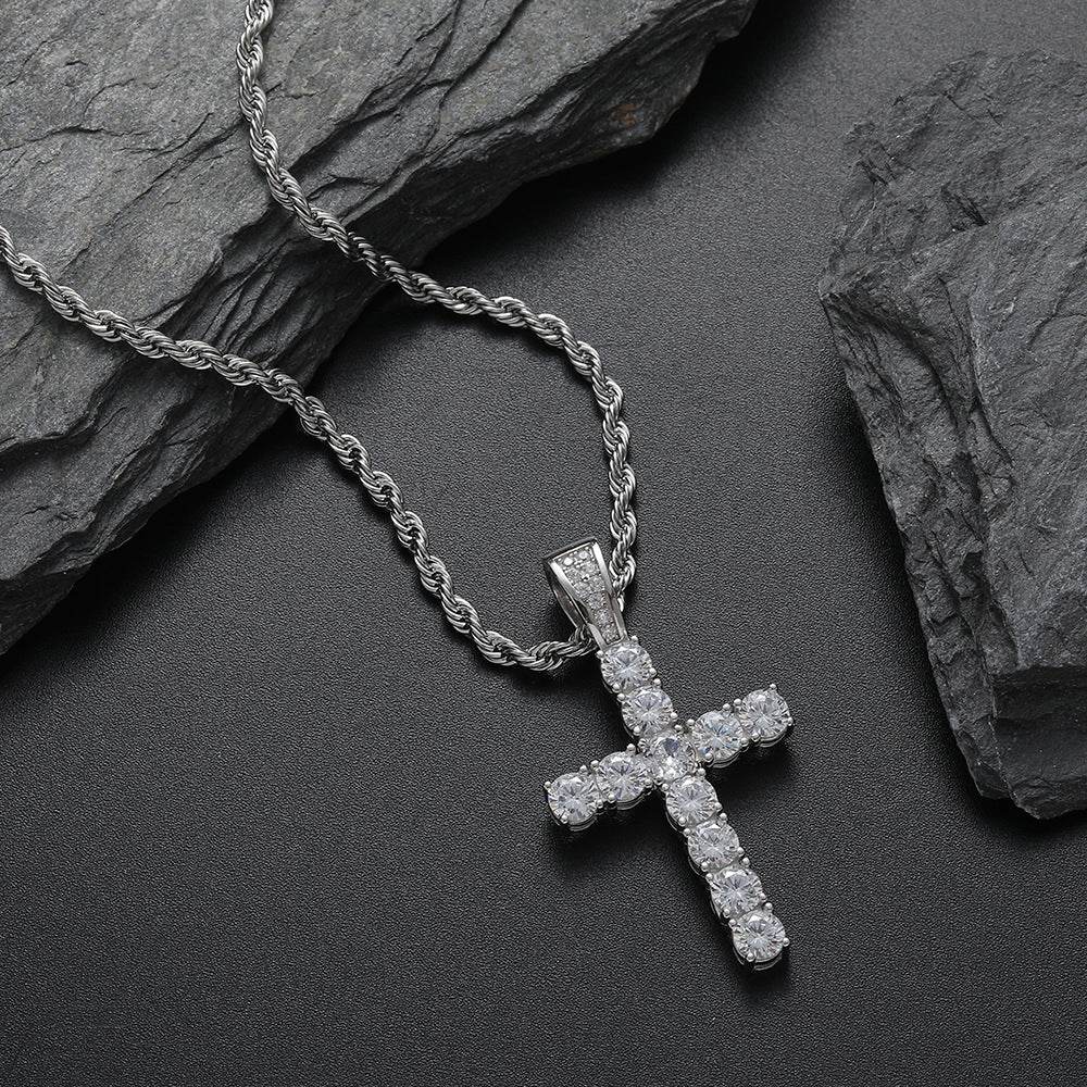Silver Cross Pendant Necklace - Shop Jobie