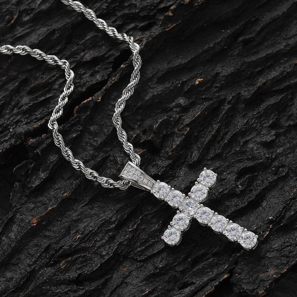 Silver Cross Pendant Necklace - Shop Jobie