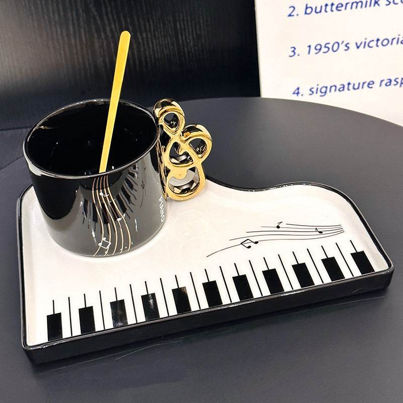 Music Lovers Piano Key Cup and Saucer Set - Shop Jobie