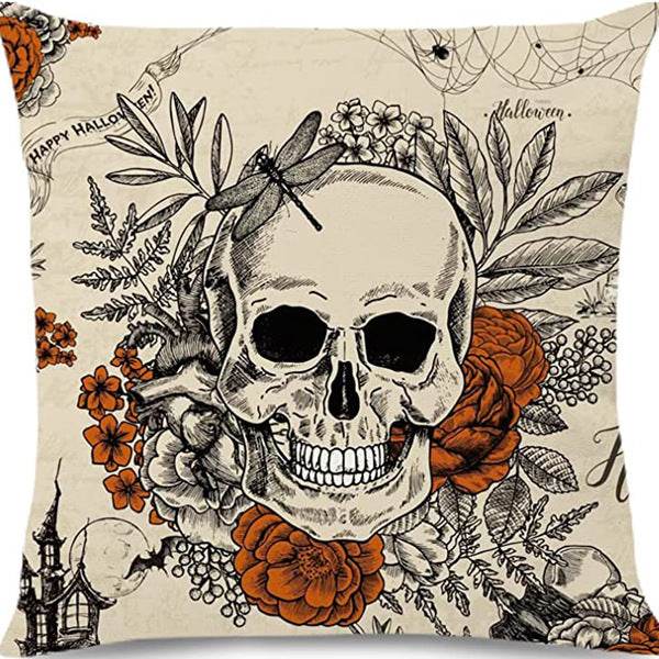 Halloween Day-of-the-Dead Throw Pillow Cover - Shop Jobie
