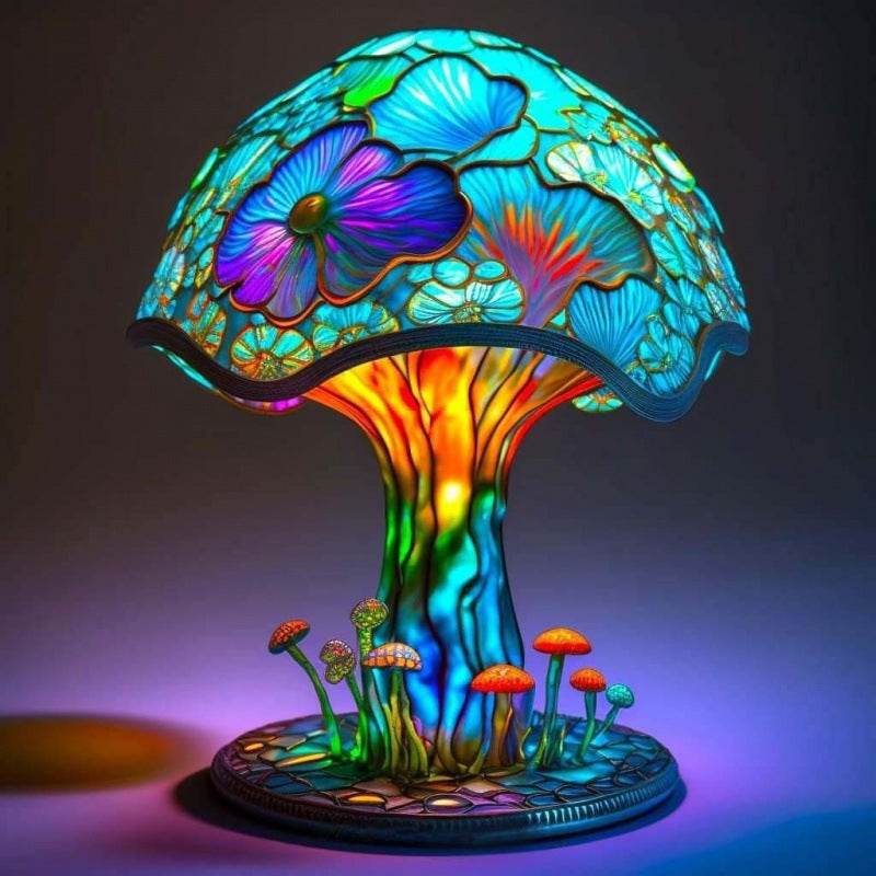 Stained Glass Plant Table Lamp - Shop Jobie