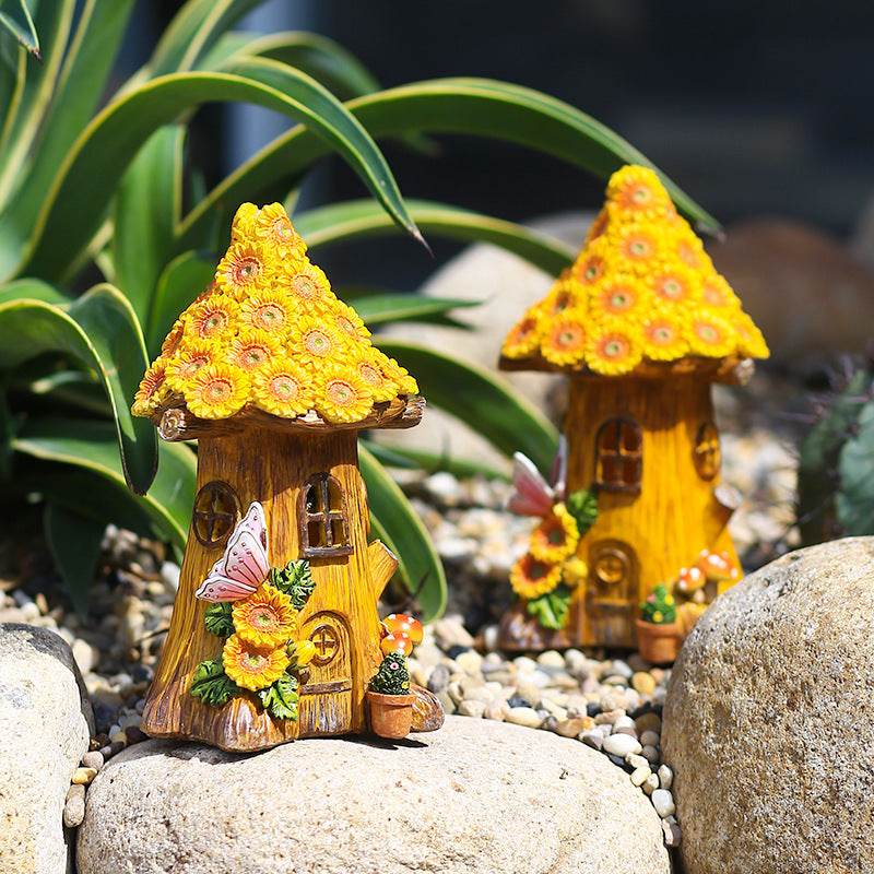 Sunflower Tree House Solar Lighted Garden Decor - Shop Jobie