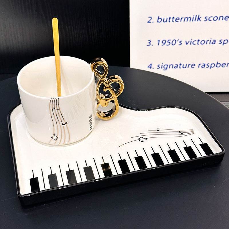 Music Lovers Piano Key Cup and Saucer Set - Shop Jobie
