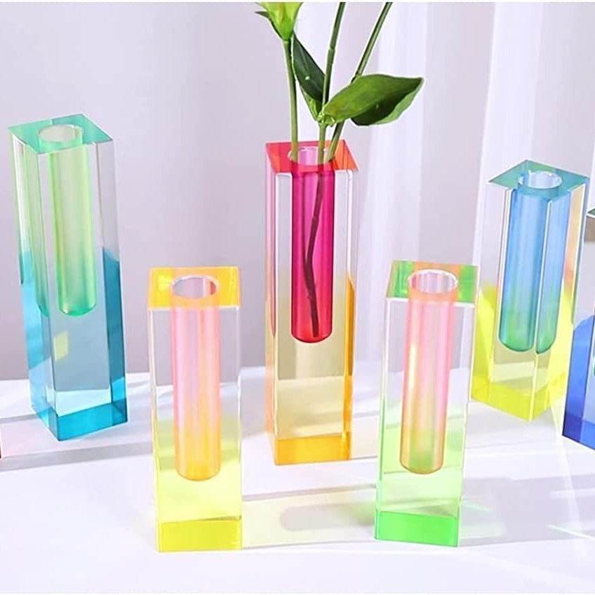 Minimalist Acrylic Column Square Vase - Shop Jobie